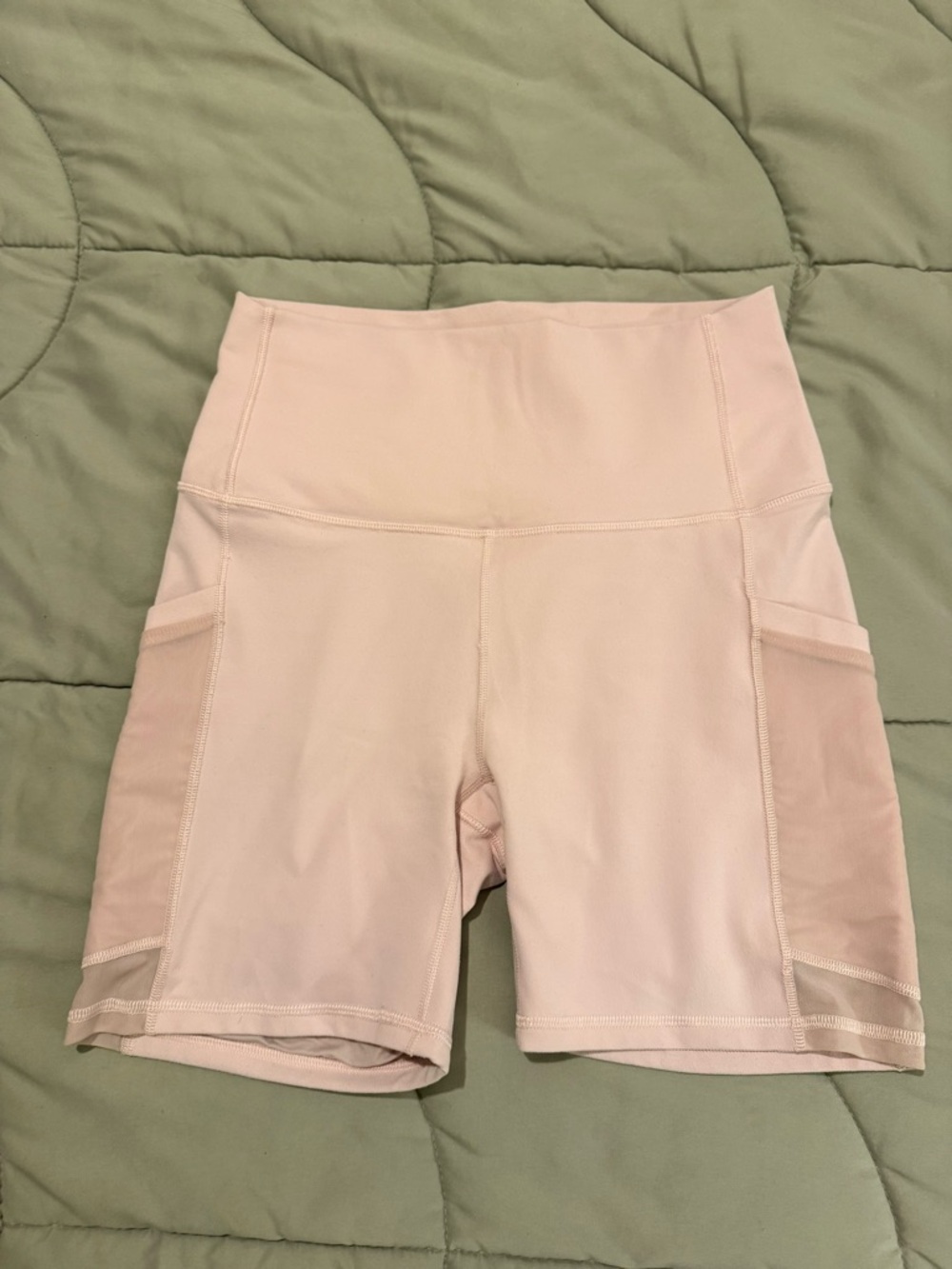 Fabletics Pale Pink On-the-Go Powerhold 6” Shorts